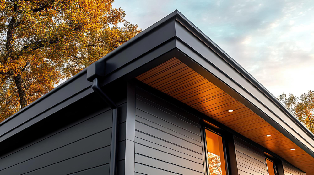 black siding house